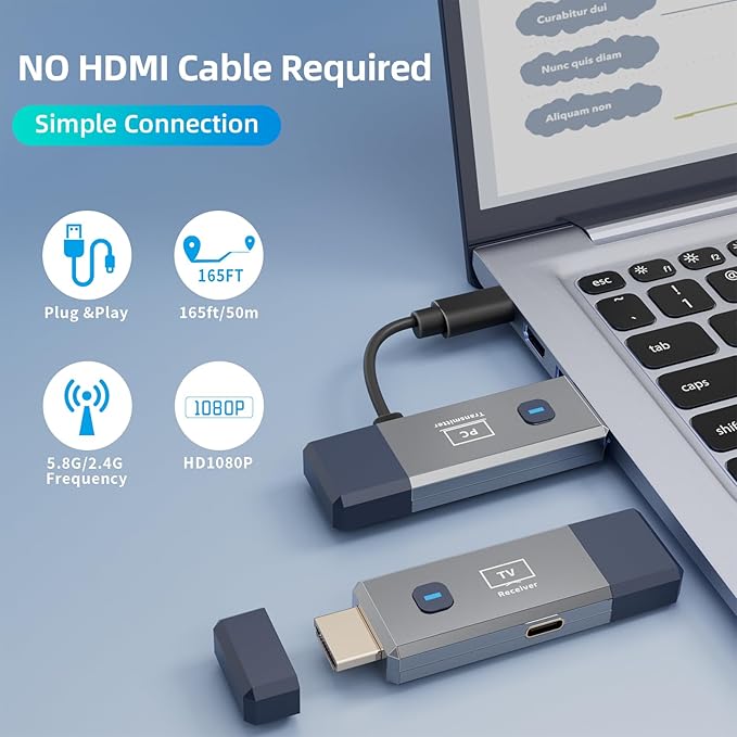 4K decode wireless HDMI adapter with 1080P output