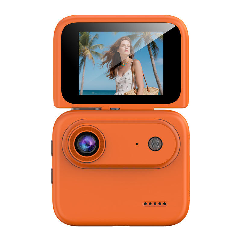 4K mini vlog camera with compact front design