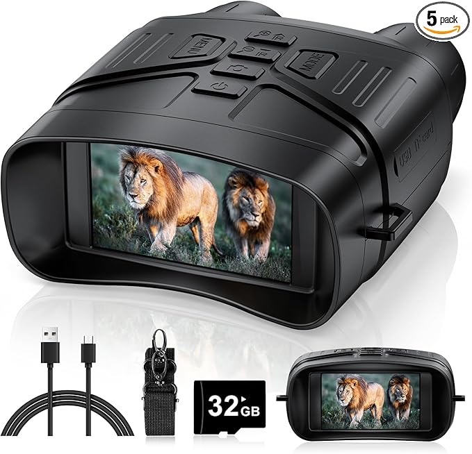 4K night vision binoculars with HD screen for night viewing