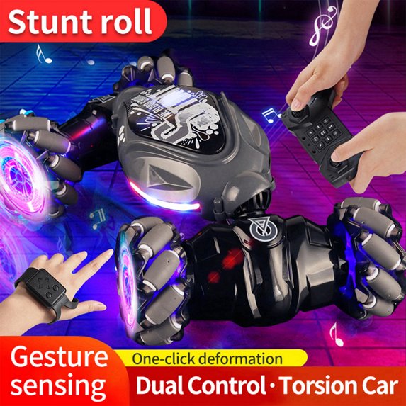 4WD drift stunt car with twisting and multi-directional movement
