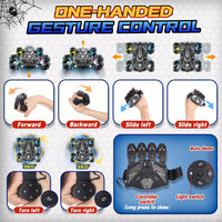 4WD gesture control race car with hand sensing and remote operation