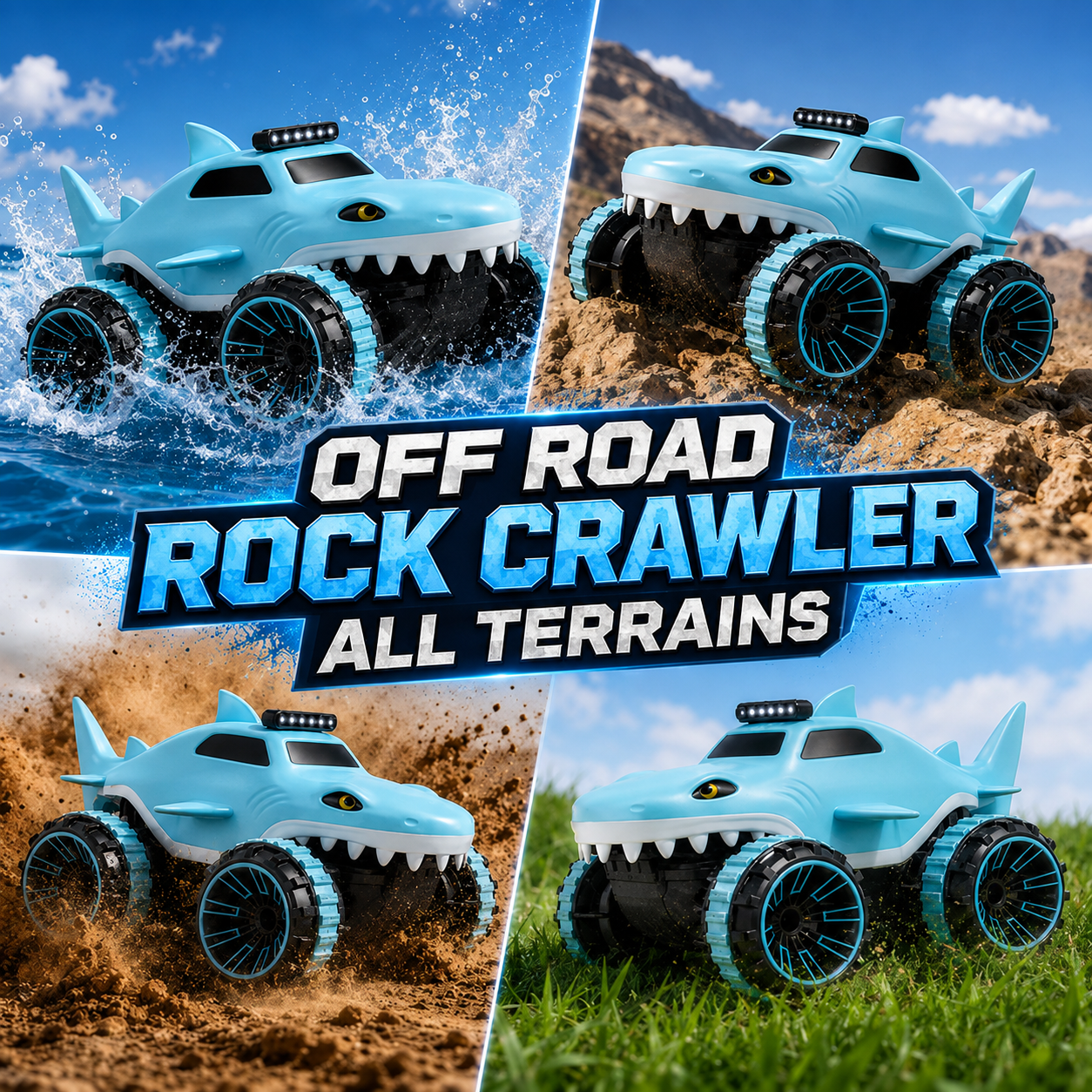 4WD remote control car for recreational play