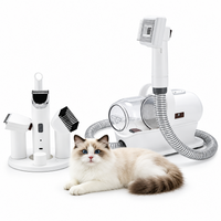 5-in-1 pet grooming set with vacuum and grooming tools