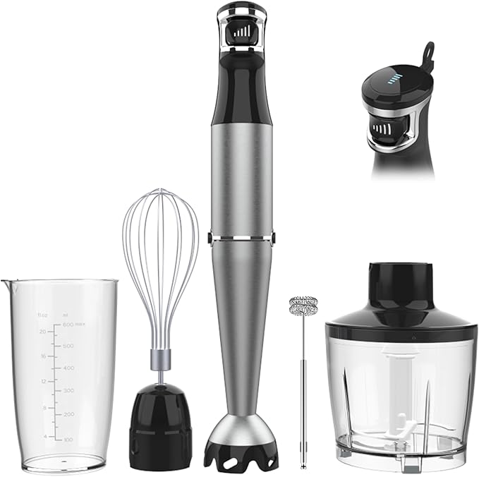 Hand Blender Set with Whisk and Mixing Accessories