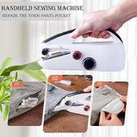 Handheld sewing machine for everyday fabric stitching projects