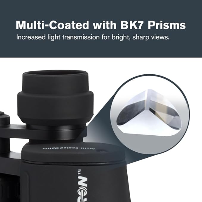 Large 50mm lens binoculars for bright low light viewing