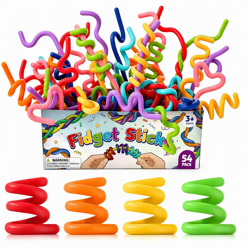 50 pack bendable fidget sticks for kids