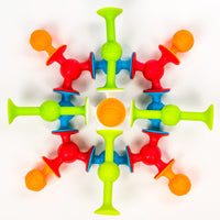 58 Piece Suction Toy Set For Kids With Storage Bin