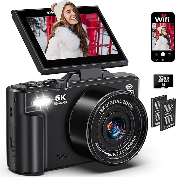 5K digital camera for photography and vlogging