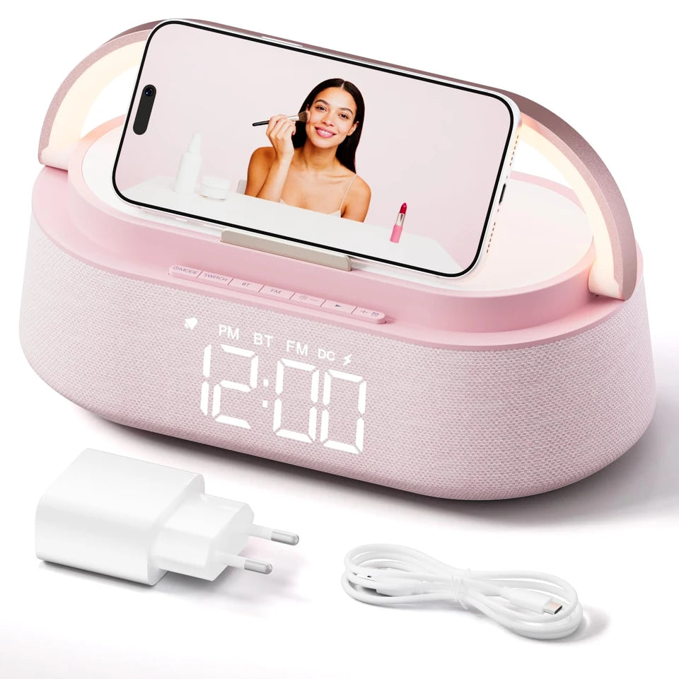 6-in-1 Bluetooth speaker with wireless charging and FM radio