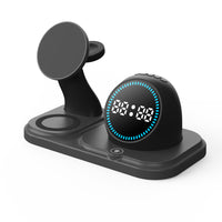 6-in-1 magnetic wireless charging station with digital clock