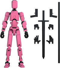 6 Pack T13 3D Action Figures, featuring Nova Titan and Lucky 13, multi-jointed and movable