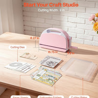 Manual craft machine with compatible cutting dies and plates