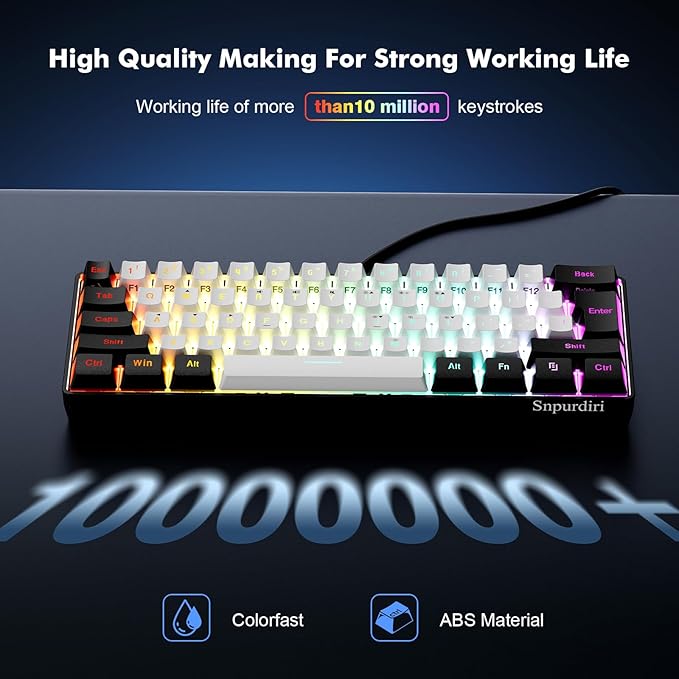 ultra compact RGB keyboard angled view