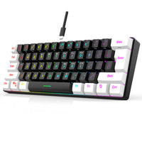 Portable 60% keyboard with a compact key layout