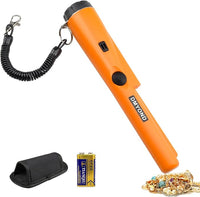 Diamond Metal Detector Pin pointer – Professional Waterproof Handheld Wand – High Sensitivity 360° Detection – Treasure Pinpointing Finder Probe for Adults & Kids (Orange)