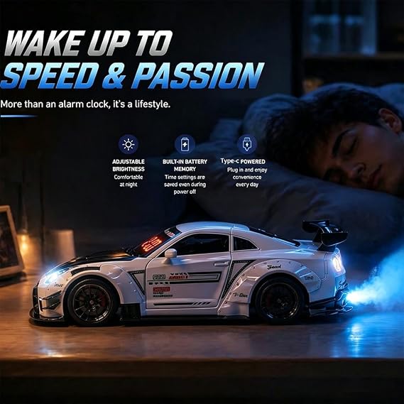 Car Loud Alarm Clock for Heavy Sleepers Adults with Engine Sound