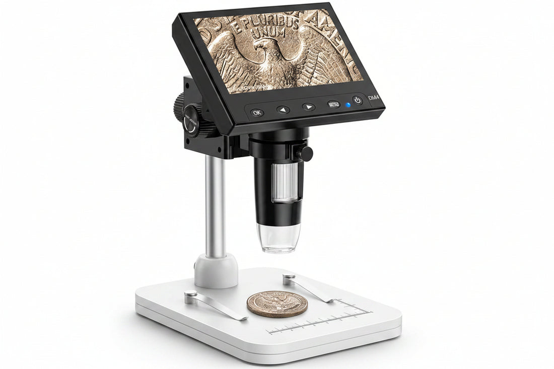 LCD Digital Coin Viewing Microscope with LED Lights
