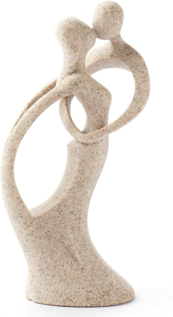 Modern Abstract Couple Sculpture | Decorative Figurine