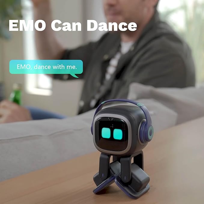 Interactive AI Desktop Robot with Voice Commands, Dancing and Companion Features