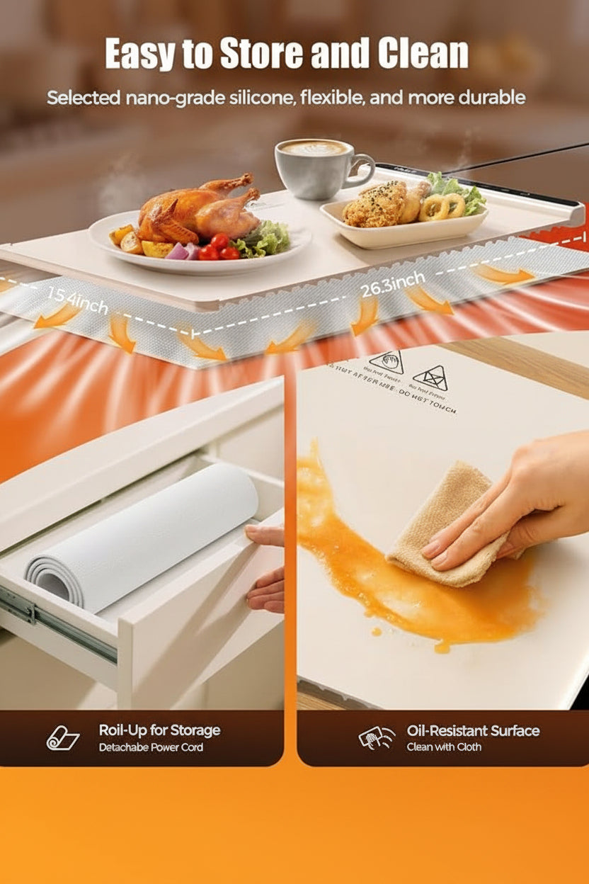 62 x 41cm electric food warmer for tabletop serving