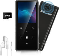 64GB MP3 Player with Bluetooth 5.2 and Built-in HD Speaker, ideal for music lovers and portable use.