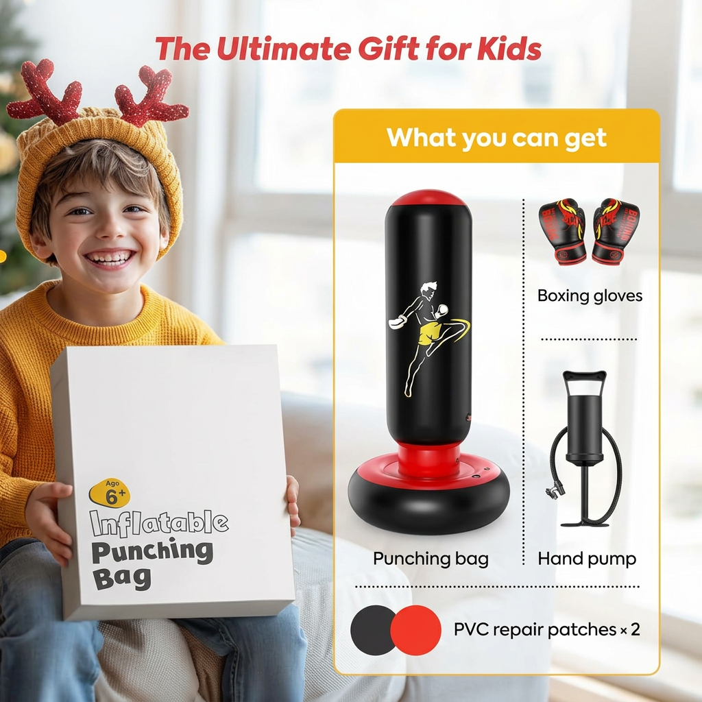 66 Inch Kids Punching Bag for Boys and Girls Fitness Training