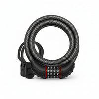 6-foot black cable bike lock with adjustable combination