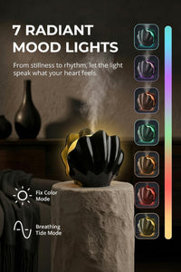 Shell aroma diffuser with 7-color LED light