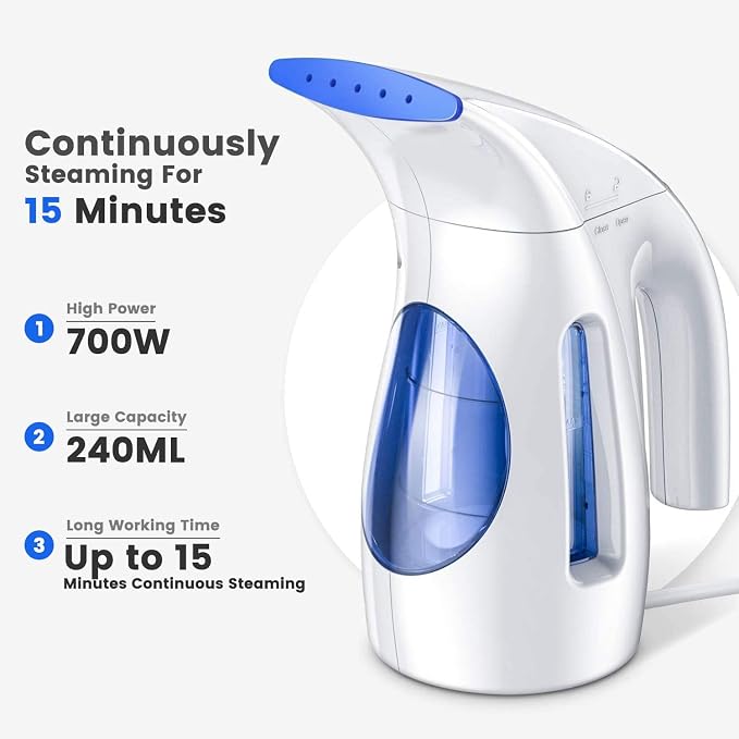 700W electric clothes steamer for everyday garment care