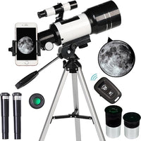 70mm black refractor telescope for adults and kids