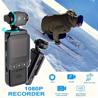 1080P Action Camera with 1.54 Inch LCD Display, Anti Shake Stabilization, Night Vision, 360° Rotation & Fill Light Portable Vlogging Camera for Travel & Sports