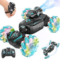 RC Car for Boys 6–12 – Gesture Sensing Remote Control Car, RC Cars Toys for Boys, 4WD Stunt Car, Hand Controlled Twist & Transform Car, 360° Spin Toy Car with Mist, Light & Music
