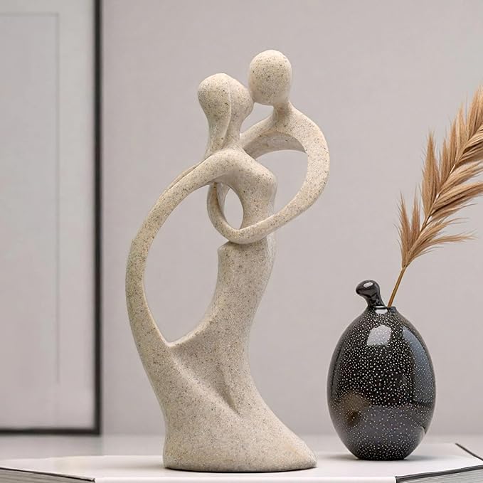 Modern Abstract Couple Sculpture | Decorative Figurine