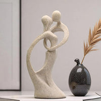Modern Abstract Couple Sculpture | Decorative Figurine