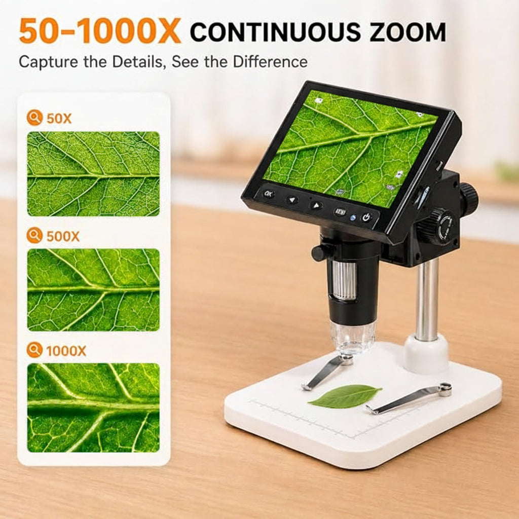 LCD Digital Coin Viewing Microscope with LED Lights