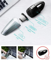 Cordless Handheld Vacuum Cleaner for Car and Home, Portable Rechargeable Wet Dry Vacuum with Filter