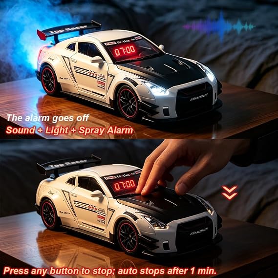 Car Loud Alarm Clock for Heavy Sleepers Adults with Engine Sound