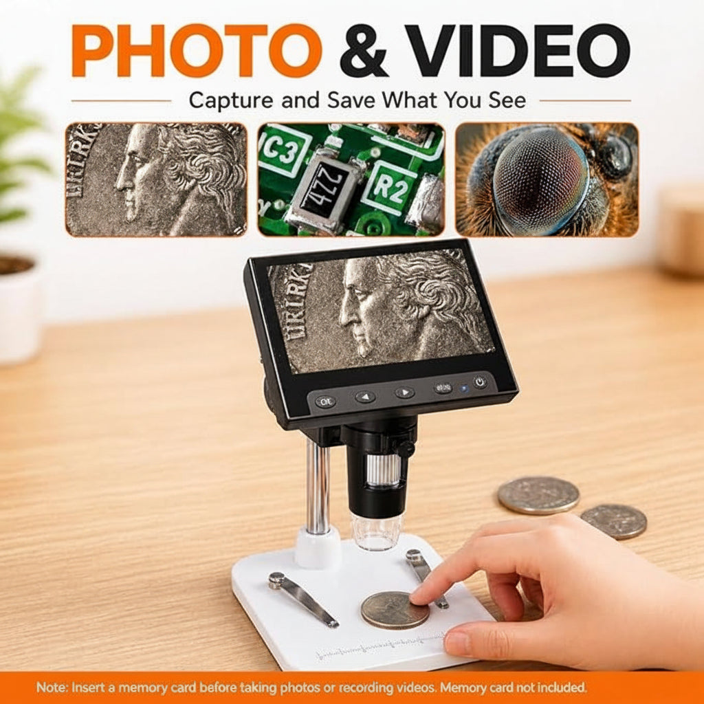LCD Digital Coin Viewing Microscope with LED Lights