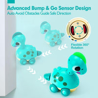 Dinosaur Toy – Touch & Go Crawling Dinosaur with Music, Lights & Obstacle Avoidance for Toddlers