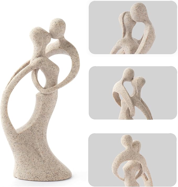 Modern Abstract Couple Sculpture | Decorative Figurine