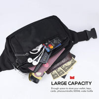 Large Waist Bag with Multi-Pocket Design for Travel and Daily Use