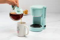 5-Cup Drip Coffee Maker with Reusable Filter & Glass Carafe