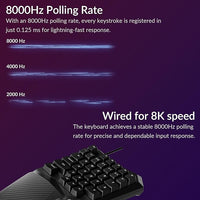 Keychron C0 HE 8K One-Handed Gaming Keypad with Hall Effect Magnetic Switches, 35 Keys RGB Keyboard