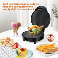 Non-Stick Waffle Cone Maker with Cone Shaper Roller