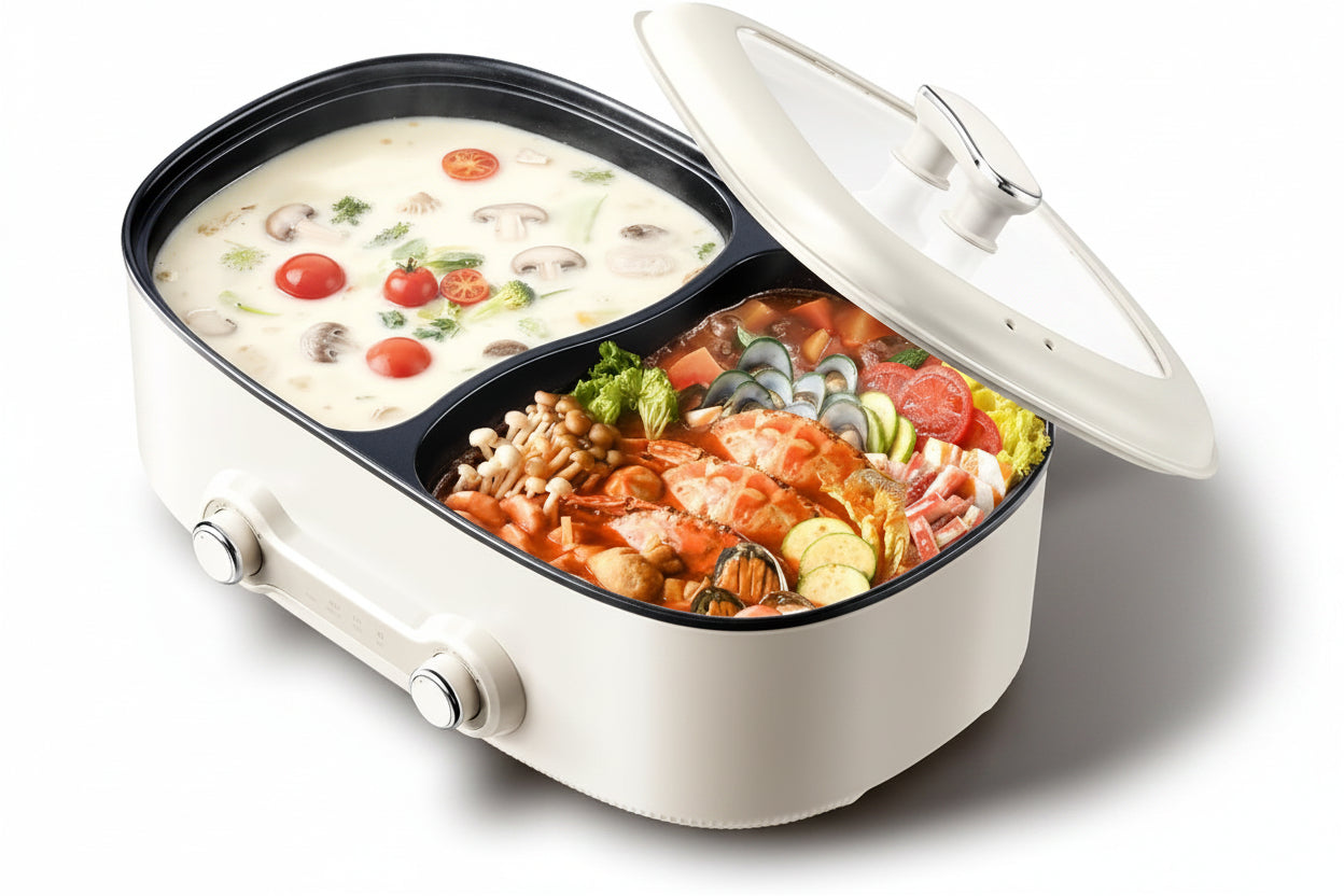 7L Dual Flavor Electric Hot Pot with Independent Controls