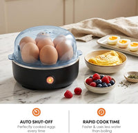 7 egg capacity electric cooker for soft medium and hard boiled eggs