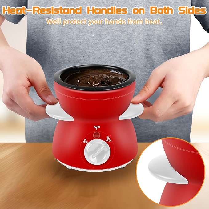 Mini chocolate melter with 8.79 oz capacity