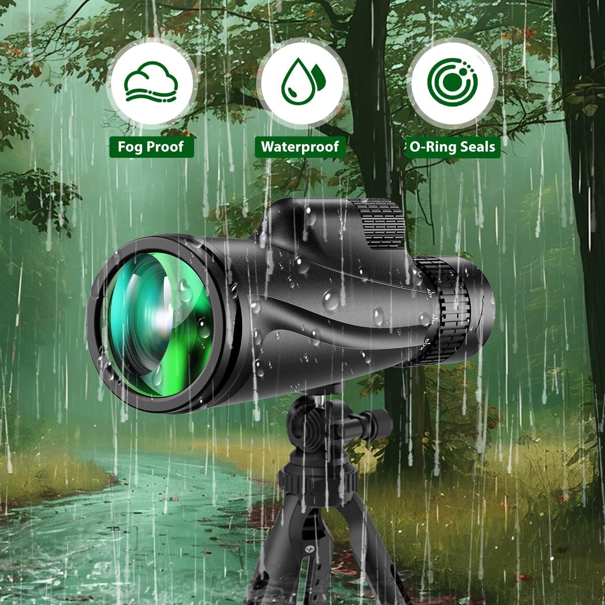 100mm objective lens monocular telescope close-up