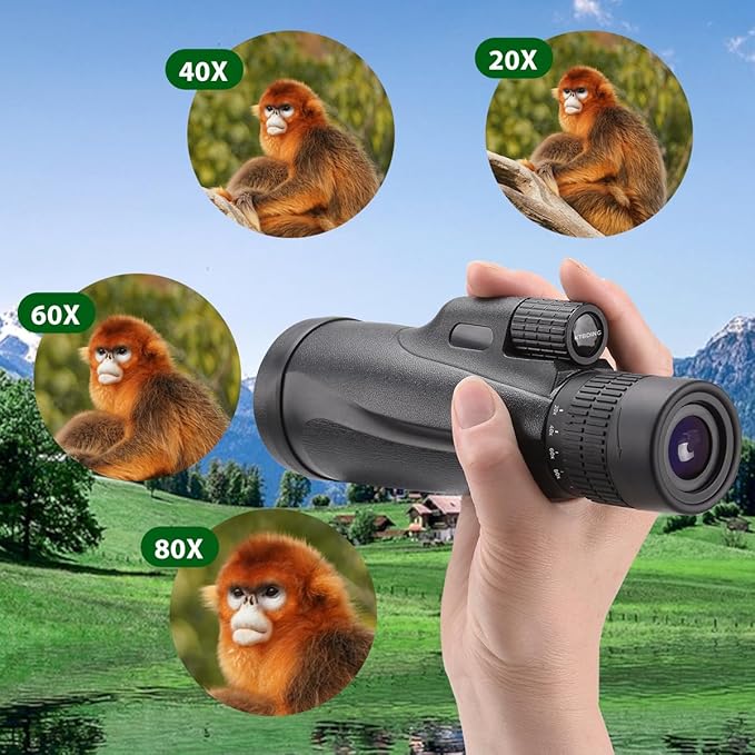 High power monocular used for bird watching and wildlife observation